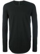Attachment Long Sleeved Curve T-shirt, Men's, Size: 3, Black, Cotton