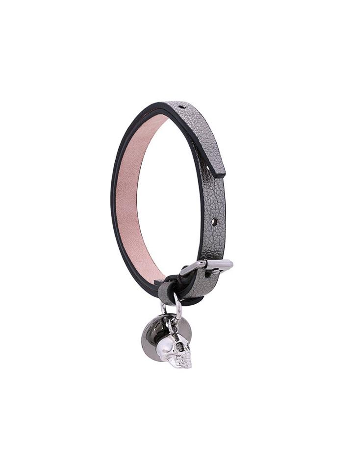 Alexander Mcqueen Skull Charm Bracelet, Women's, Black