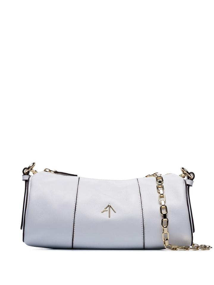 Manu Atelier Cylinder Shoulder Bag - White