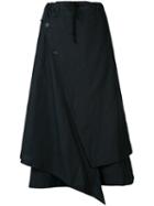 Yohji Yamamoto Asymmetric Skirt, Women's, Size: 2, Blue, Linen/flax
