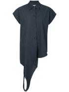 Mm6 Maison Margiela Sleeveless Button Down Loop Shirt - Black
