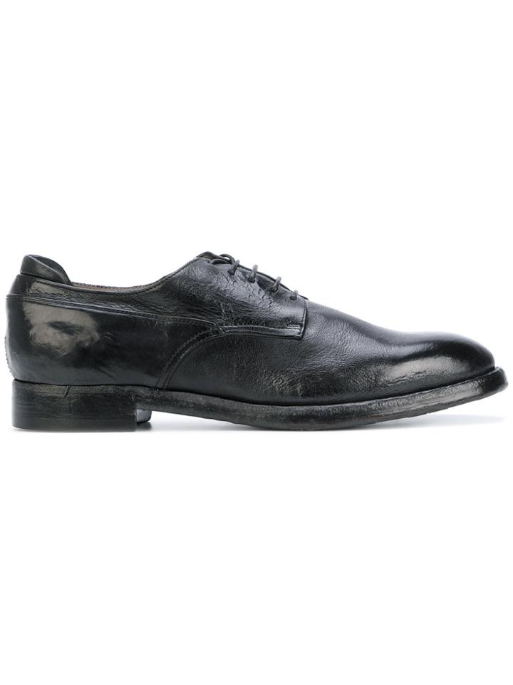 Silvano Sassetti Distressed Derby Shoes - Black
