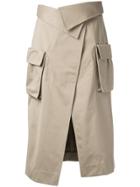 Monse Front Split Skirt - Nude & Neutrals