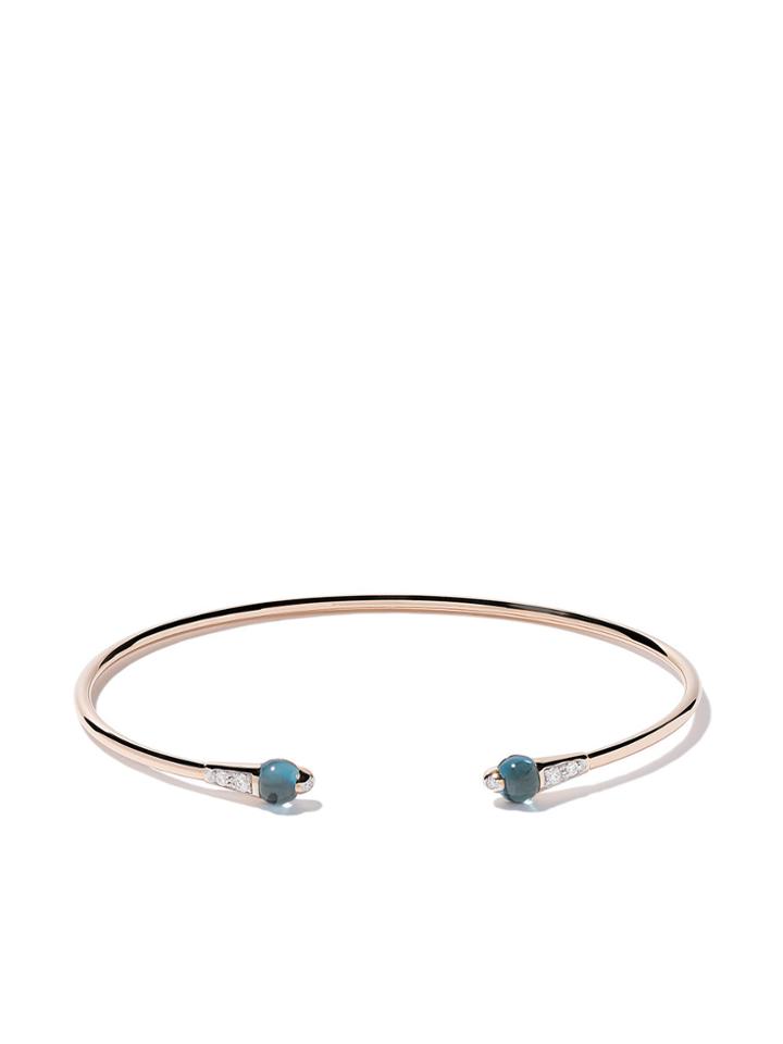 Pomellato 18kt Rose Gold Topaz & Diamond Cuff - Unavailable