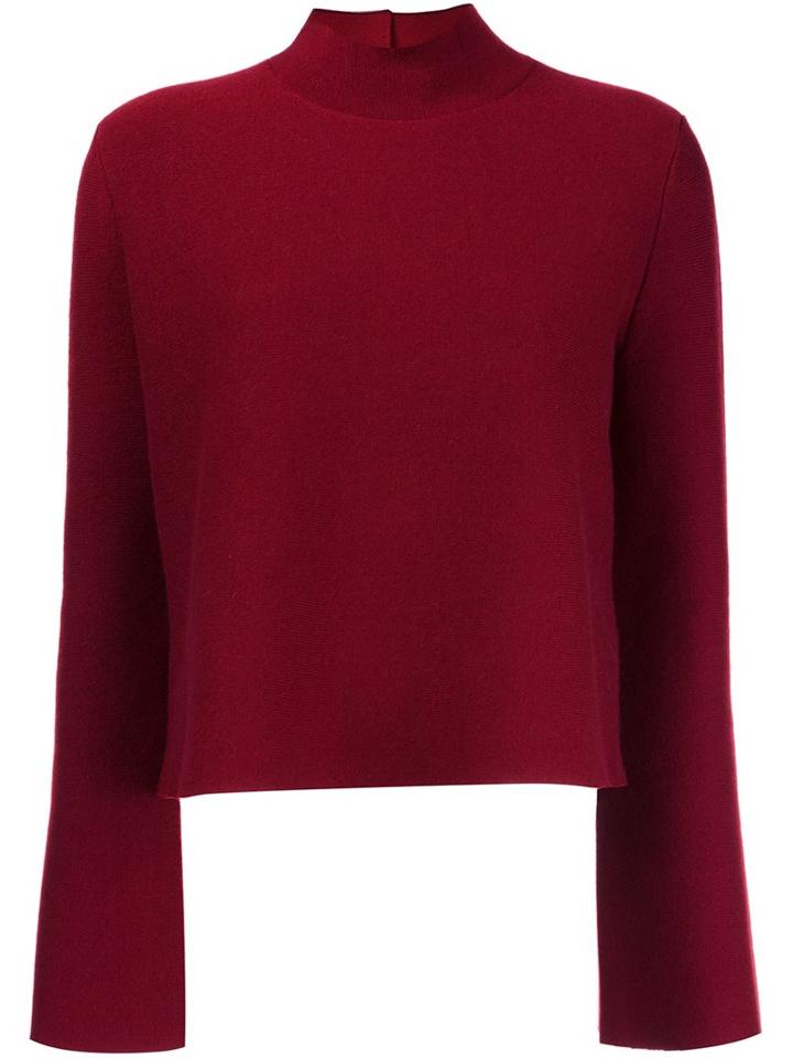 Proenza Schouler Flared Sleeve Jumper, Women's, Size: Small, Red, Elastodiene/cashmere