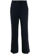 Brag-wette Cropped Flared Trousers - Blue