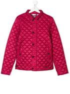 Burberry Kids Teen Diamond Quilted Jacket - Pink & Purple