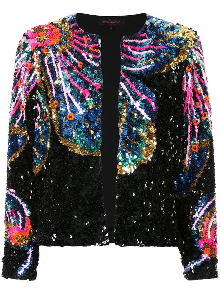 Manish Arora Lower Pattern Sequin Jacket - Black