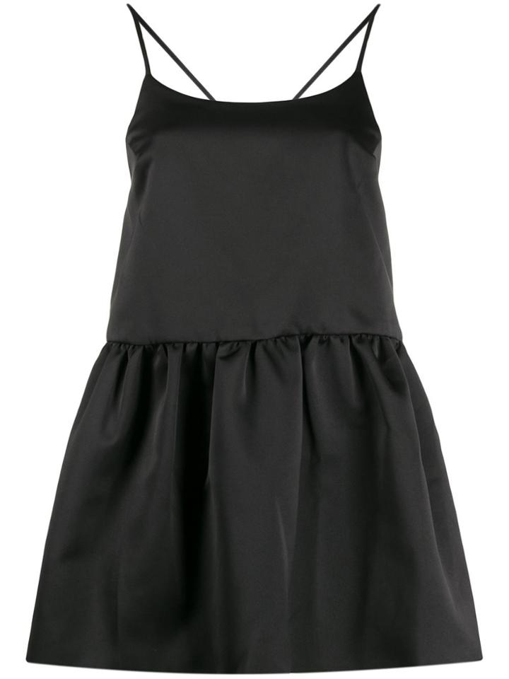Semicouture Flared Hem Top - Black