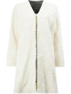 Lanvin - Zipped Fur Coat - Women - Acetate/cupro/lamb Fur - 38, White, Acetate/cupro/lamb Fur