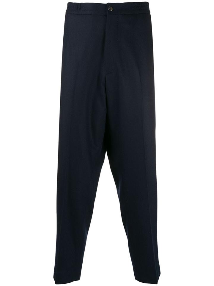 Pt01 Drop-crotch Trousers - Blue