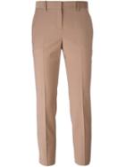 Theory Pleated Cropped Trousers, Women's, Size: 2, Pink/purple, Polyamide/spandex/elastane/virgin Wool