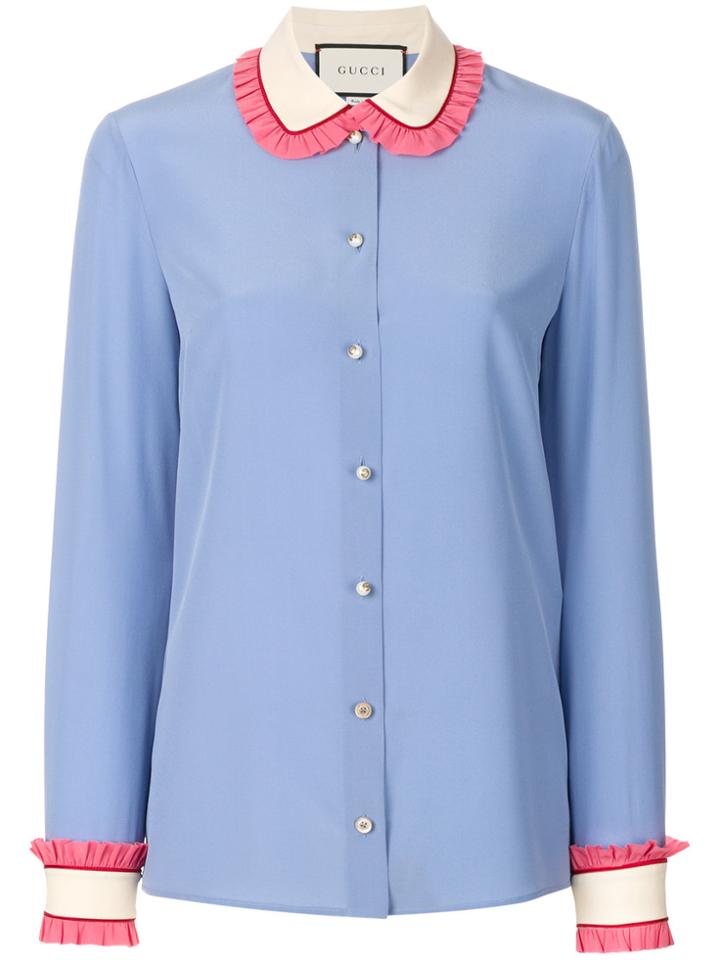 Gucci Neck Tie Shirt - Blue