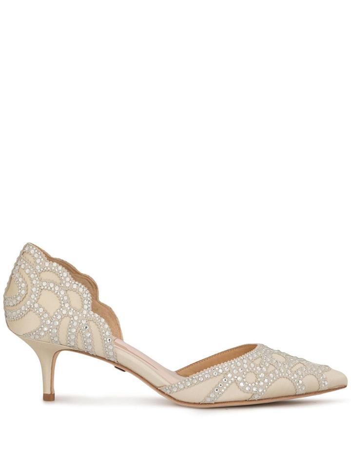 Badgley Mischka Gigi Kitten Heels - Silver