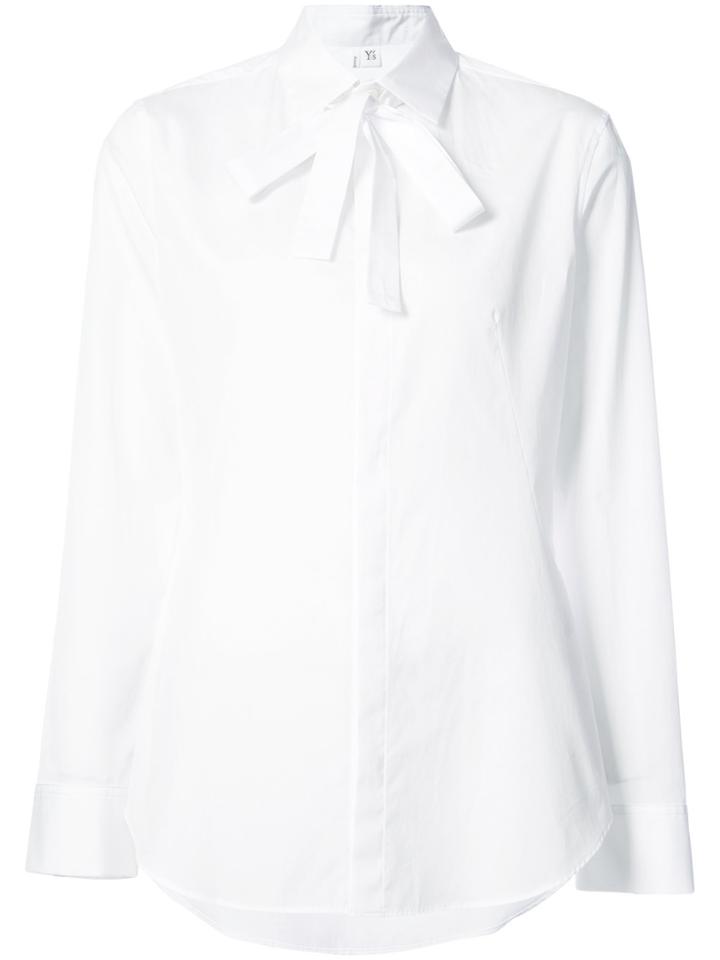 Y's Tie Front Shirt - White