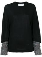 Esteban Cortazar Contrast-cuff Sweater - Black