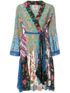 Figue Caroline Mixed-print Kimono Dress - Multicolour