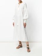 Wandering Eyelet-embellished Maxi Shirt Dress - White