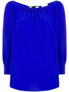 Semicouture Boat Neck Blouse - Blue