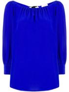 Semicouture Boat Neck Blouse - Blue