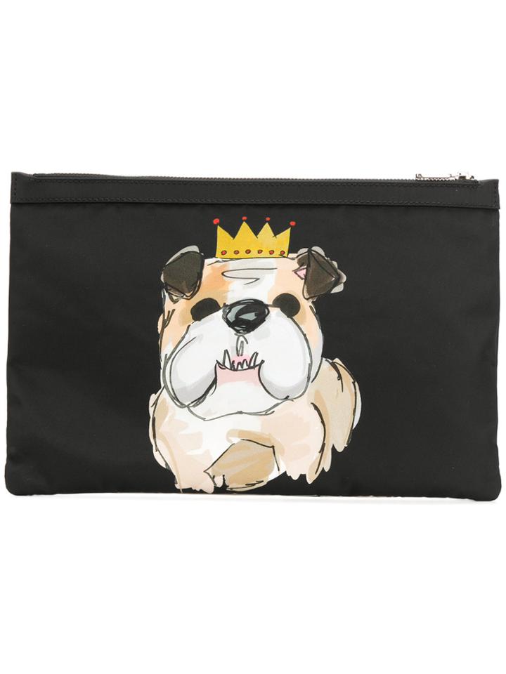 Dolce & Gabbana Bulldog Clutch Bag - Black