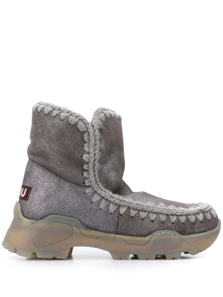 Mou Mou Fw191000b Duiro Leather/fur/exotic Skins->leather - Silver