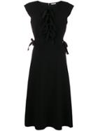 Bottega Veneta Bow Front Midi Dress - Black