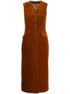 Etro Corduroy Button-up Dress - Brown