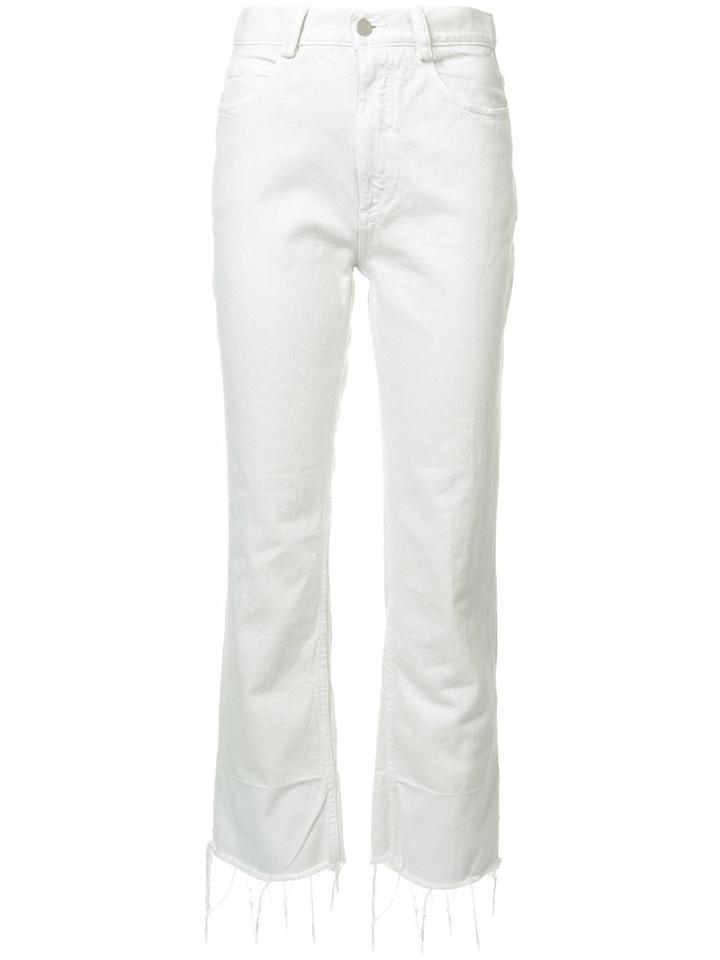 Rachel Comey Cropped Trousers, Women's, Size: 6, White, Spandex/elastane/cotton