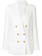 Max Mara Double-breasted Boxy Blazer - White