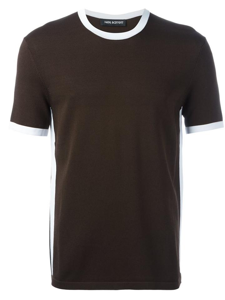 Neil Barrett Contrast Collar T-shirt
