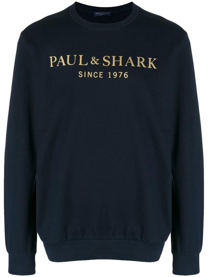 Paul & Shark Logo Crewneck Sweatshirt - Blue
