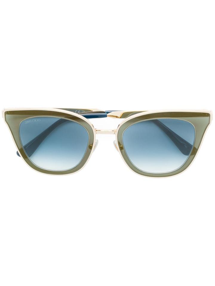 Jimmy Choo Eyewear Embellished Cat-eye Sunglasses - Blue
