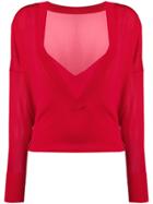 Dion Lee V-neck Top - Red