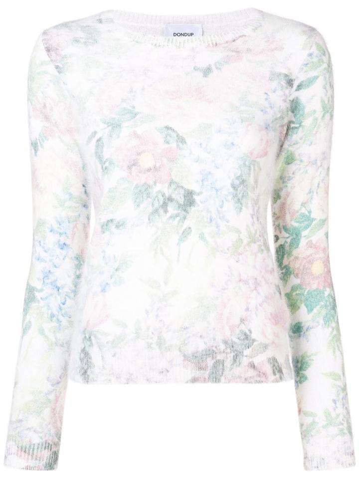 Dondup Floral Print Sweater - White