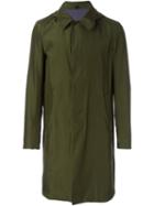 Jil Sander Reversible Trench Coat, Men's, Size: 48, Green, Silk/cotton/polyamide