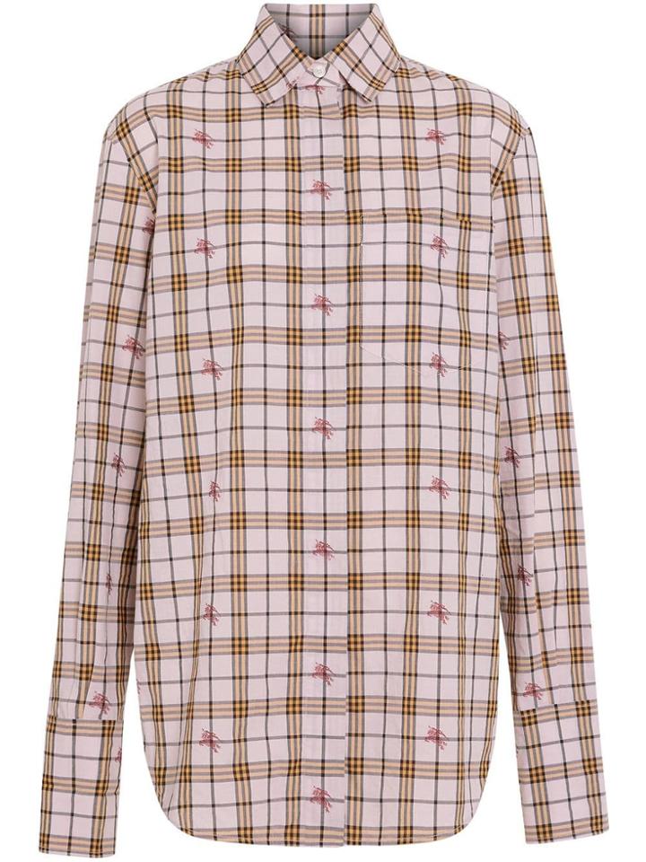 Burberry Fil Coupé Check Cotton Shirt - Pink