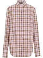 Burberry Fil Coupé Check Cotton Shirt - Pink