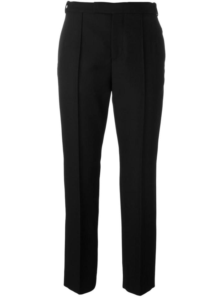 Maison Margiela Tapered Trousers, Women's, Size: 44, Black, Cotton/virgin Wool
