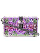 Dolce & Gabbana - 'dolce' Box Clutch - Women - Calf Leather/crystal/plexiglass - One Size, Calf Leather/crystal/plexiglass