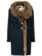 Bazar Deluxe Fur Trim Coat - Blue