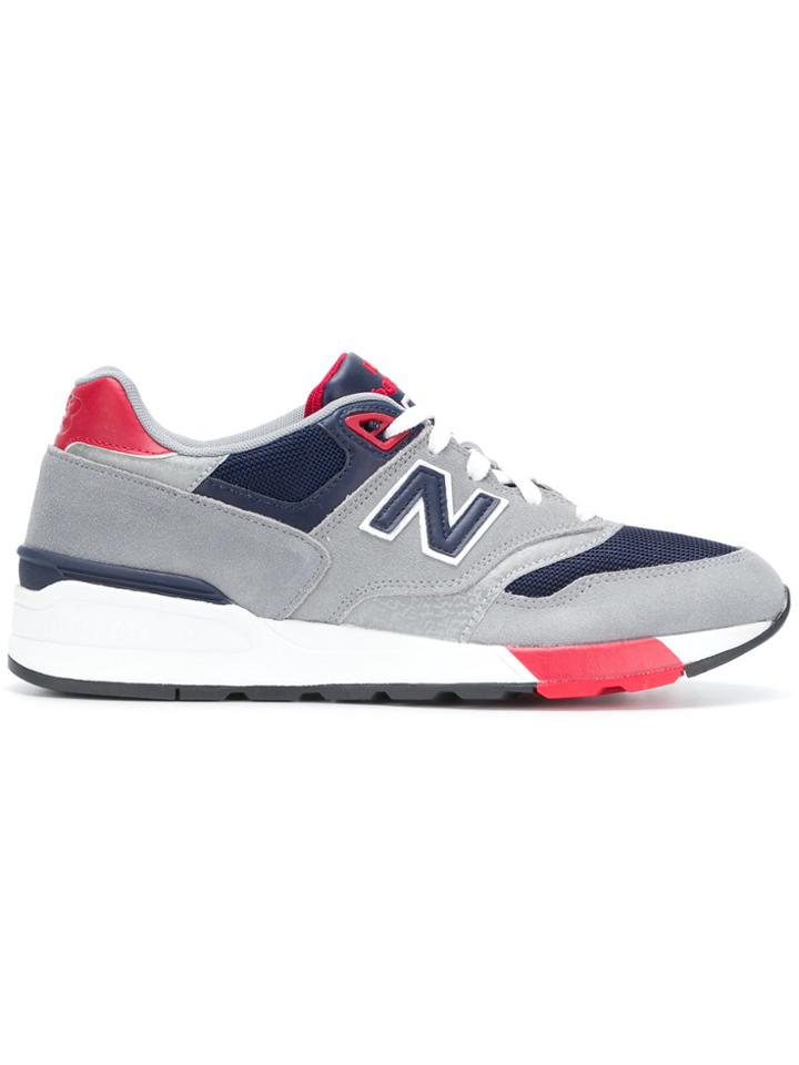 New Balance 597 Mesh Panel Sneakers - Grey