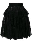 Dsquared2 Lace Midi Skirt - Black