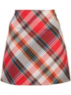 Trina Turk High-waisted Checked Mini Skirt - Multicolour