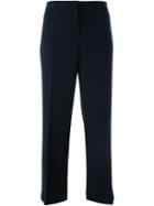 Michael Michael Kors Straight Fit Trousers, Women's, Size: 6, Blue, Polyester/viscose/spandex/elastane