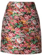 Msgm Jacquard Short Skirt - Multicolour