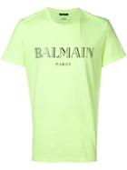 Balmain Logo Print T-shirt - Yellow