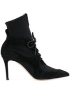 Gianvito Rossi Lace-up Stiletto Ankle Boots - Black