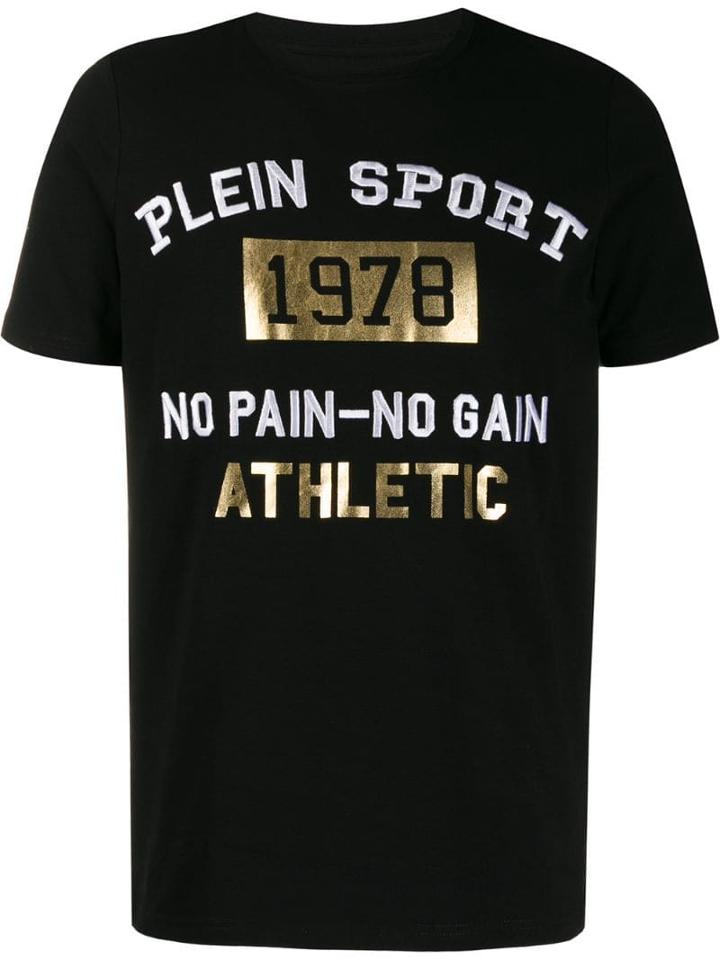 Plein Sport Embroidered Logo T-shirt - Black