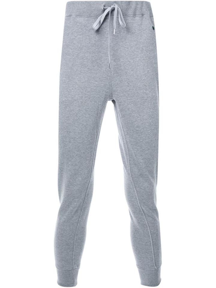 Cityshop Gathered Ankle Track Pants, Men's, Size: L, Grey, Cotton